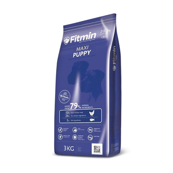Fitmin Maxi Puppy %50 Taze Tavuk Etli Büyük Irk Yavru Köpek Maması 3 Kg
