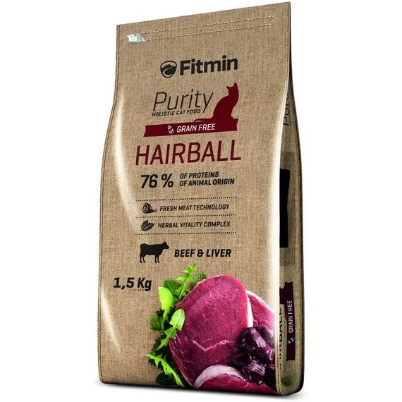 Fitmin Purity Hairball Taze Sığır Etli Yetişkin Kedi Maması 1,5 Kg