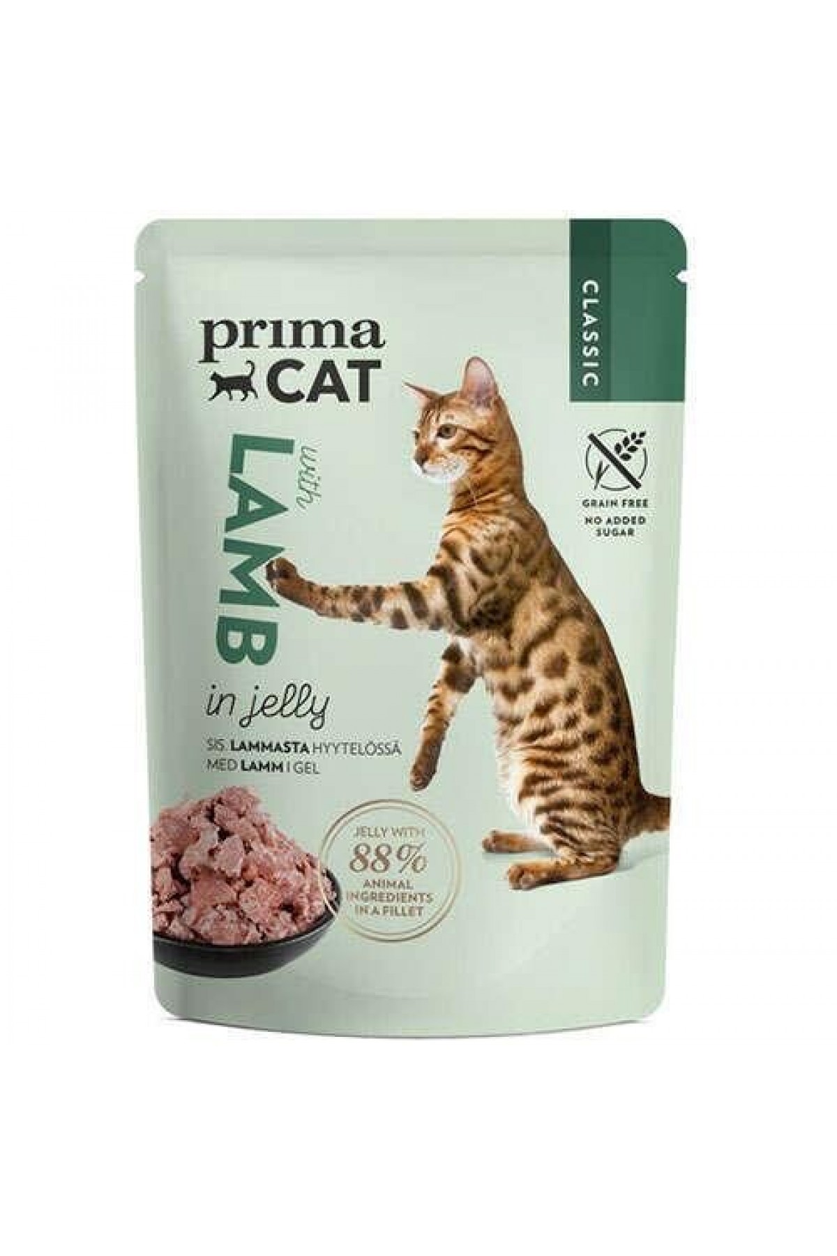 Prima Cat Kuzu Etli Jelly Tahılsız Kedi Konservesi 85 Gr