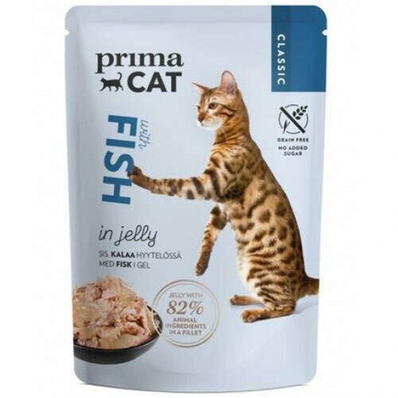 Prima Cat Balıklı Jelly Tahılsız Kedi Konservesi 85 Gr