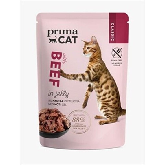 Prima Cat Biftekli Jelly Tahılsız Kedi Konservesi 85 Gr
